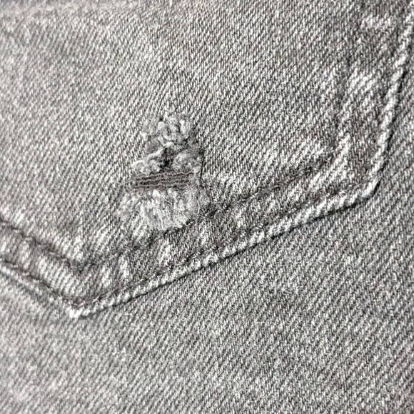 Distressed black acid wash denim mini skirt in size 10 - Picture 4 of 9